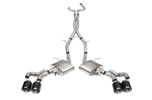 Cadillac CT5 V Blackwing Performance Exhaust - Rear - CORSA Performance - Cat-Back + X-Pipe Sport with Twin 4.5in. Carbon Tips - Black - `22-`25
